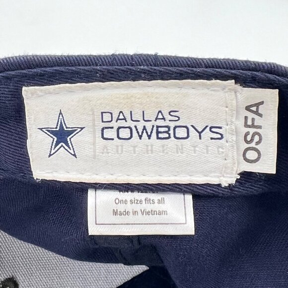 Dallas Cowboys Veterans NFL Camo & Navy OSFA Cap Hat American Flag Patch & Star - Picture 5 of 16